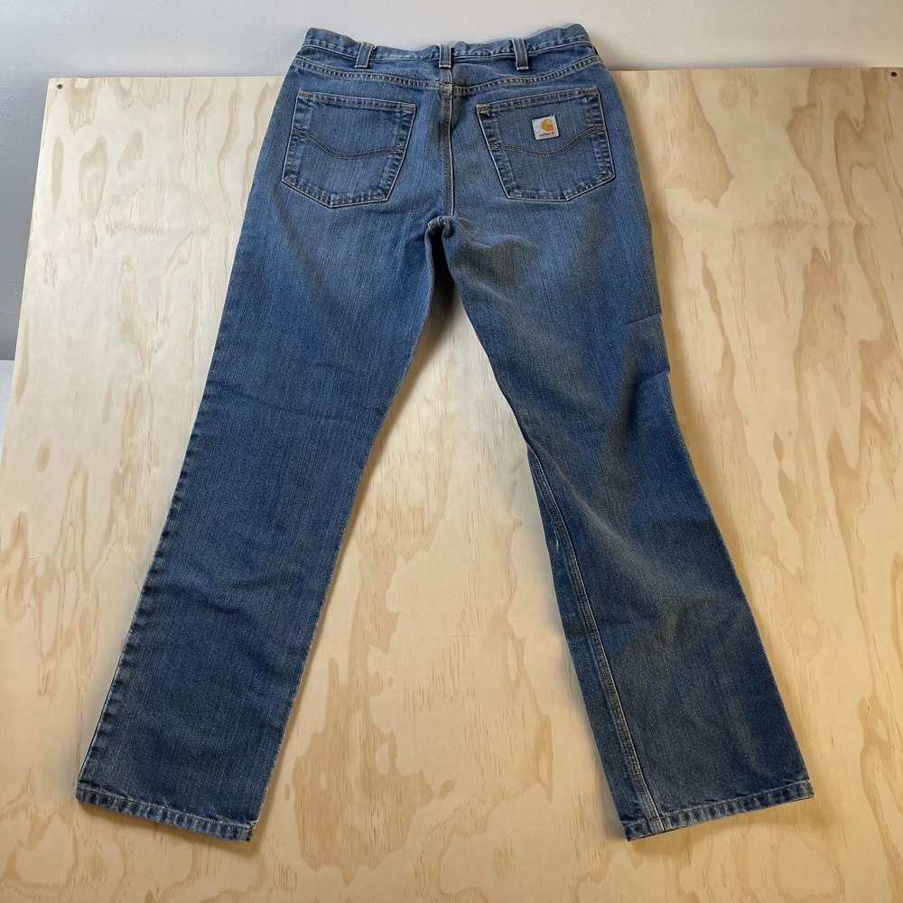 Carhartt Jeans Mens 32x32 Blue Denim Straight Leg Regular Fit Workwear